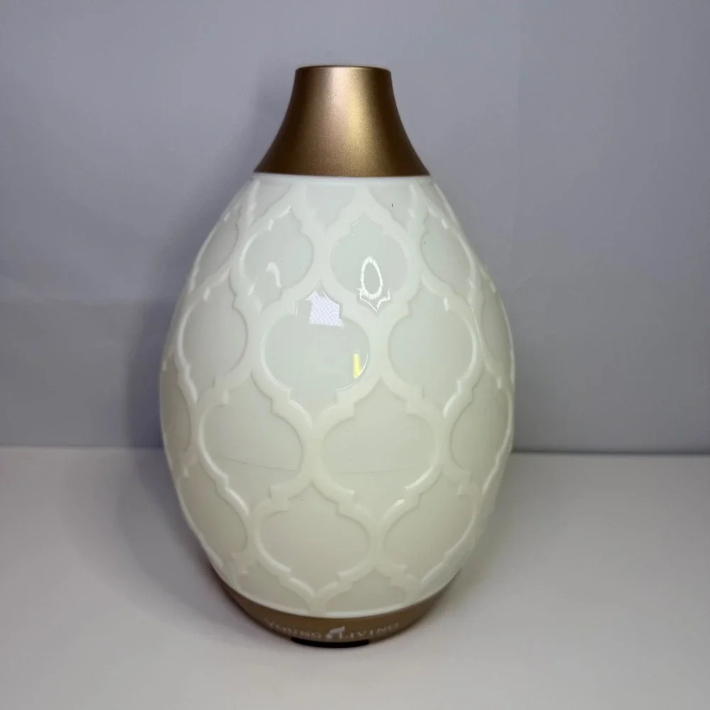 Young Living Desert Mist Ultrasonic Essential Oil Diffuser White Gold Moroccan